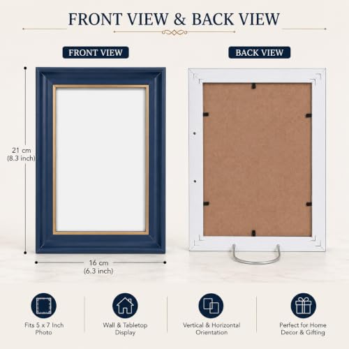 Image of GOLDEN PEACOCK Antique 5x7 Inch Photo Frame