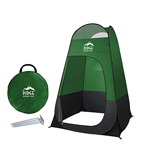 6.5ft Pop Up Changing Shower Privacy Tent – Portable Utility Shelter Room for Camping Shower Toilet Bathroom Trade Shows Beach Spray tan popup (Green)