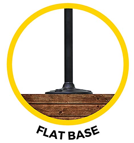 Gama Sonic GS-105S-G-WW Baytown II Lamp Outdoor Solar Light and Post with Ground EZ-Anchor, Black Finish
