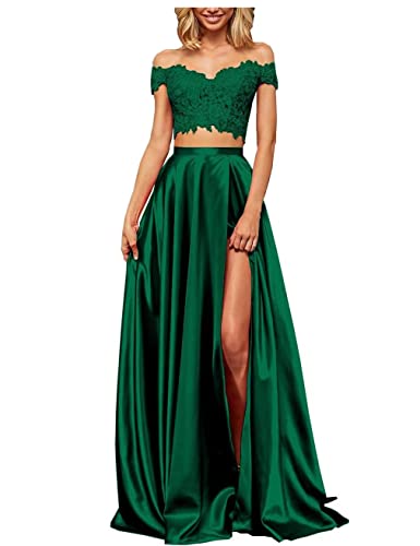 Robe de bal longue ajustée BD450 silhouette fine ensemble deux pièces fluide