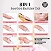 Beetles Builder Gel Set,Soft Nude Whisper 6 Colors 8 in 1 Strengthening Building Apex & Nail Extension for Beginners DIY Salon at Home,Nude Pink Builder Nail Gel,UV & LED Lamp Needed
