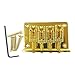 60mm Top Load Tailpiece Guitar Roller Bridge Hardtail with Screws & Wrench 4 String Guitar Bass Replacement Parts 4 String Guitar Bridge 60mm Guitar Hardtail Bridge Top Load 4 String Top