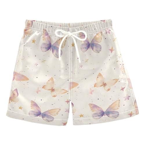 senya Butterflies Stars Pink Boys Swim Trunks Toddler Shorts Swimwear Boardshorts