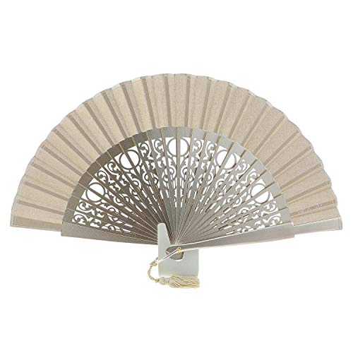Abanico Madera Bronce para Ceremonia Artesanal Talla: U Color: BRONCE