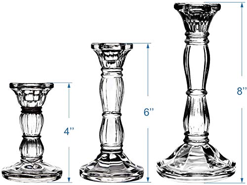 Giveu JT17010 3Pack Glass Candle Stick Holders thumb #3
