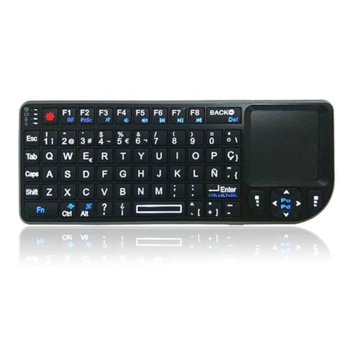 Mini teclado inalámbrico retroiluminado a color con panel táctil de mano 2