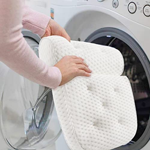 Bath Pillow, Bathtub Pillow With Anti Slip Suction Cups, 3D Mesh Soft Spa Bath Tub Pillow, Helps Support Head, Back, Shoulder And Neck Fits Bathtub Spa Tub, Father's Day Dad Gifts #TOP5