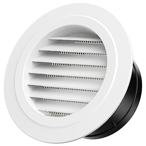 Okryain 換気口 通気口 丸型ガラリ 吸気口 防虫網付 ダクト用換気口 換気口カバー 屋内換気口 換気部品 自然換気用 ダクトホース/換気ホース/エアコンホース接続用 150mm