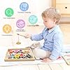 Vicloon Juguetes de Juego de Pesca, 19pcs Juegos Magnéticos de Pesca de Madera, Juego de Pesca Magnético, Educativo Juguete Preescolares Cumpleaños Navidad Regalos Infantiles Pascua de Resurrección #4