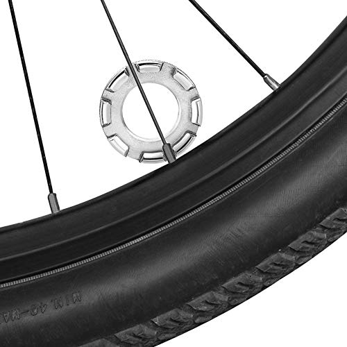 Garneck Kit de chave de raio de bicicleta com alça de borracha, kit de ferramentas de raio de alavan