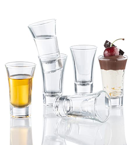 M&N Home 6-Pack Heavy Base Shot Glass Set, 2-Ounce Shot Glasses #TOP1