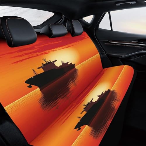 Funda de asiento de coche para perro lavable y protector de asientos traseros para SUV 4