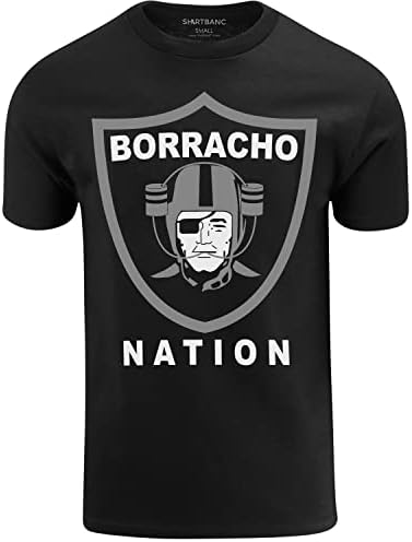ShirtBANC Mens Borracho Graphic Shirt Tailgate Nation Vegas Football Tee, S-3XL