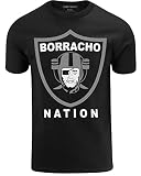 ShirtBANC Mens Borracho Graphic Shirt Tailgate Nation Vegas Football Tee, S-3XL
