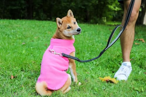 Image of JACKO & CO - Fleece Vest Dog Sweater with Leash Ring - Soft, Warm & Lightweight Pullover Coat for Small & Medium Dogs, Puppies & Cats - Cozy Fall /Winter /Spring Pet Jacket (Pink, XX-Large 25-35lbs)