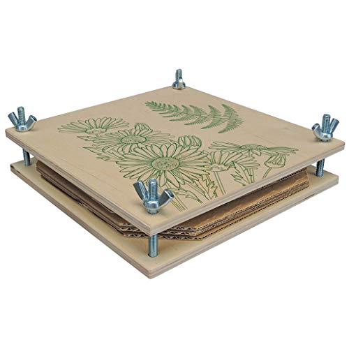Wiemann Lehrmittel Kleine Pflanzenpresse, 6 Einlegeplatten, 19,5 x 19,5 x 4 cm – Bild 3