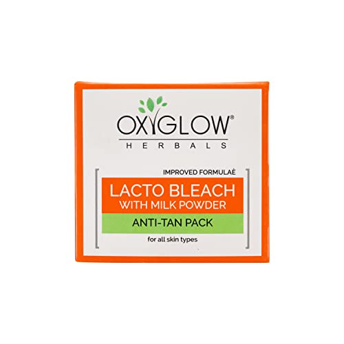 Image of OxyGlow Herbals Lacto Bleach Cream Enriched with Milk Powder 50g | Removes Tan & Hydrates the Skin| Whitens, Lightens & Brightens the Skin