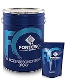 Fonteino 2K Epoxidharz Bodenbeschichtung Bodenfarbe Fußbodenfarbe Epoxy Garage - Anthrazitgrau 5Kg