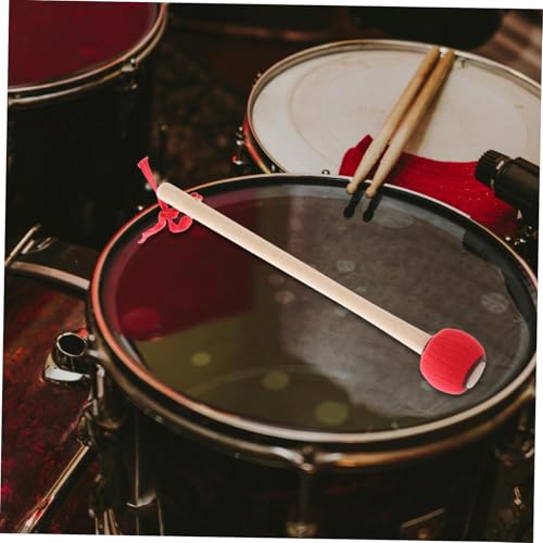 Maza versátil con mango de madera y cabeza de tela para gong, xilófono y percusión miniatura 5