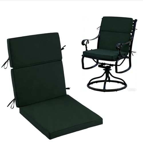 Zonamat High Back Patio Chair Cushions, 21x20 Waterproof & Fade-Resistant Outdoor Dining Chair Cushions, Indoor/Outdoor High Back Cushion, Seat Pad for Glider and Lawn Chair, Forest Green