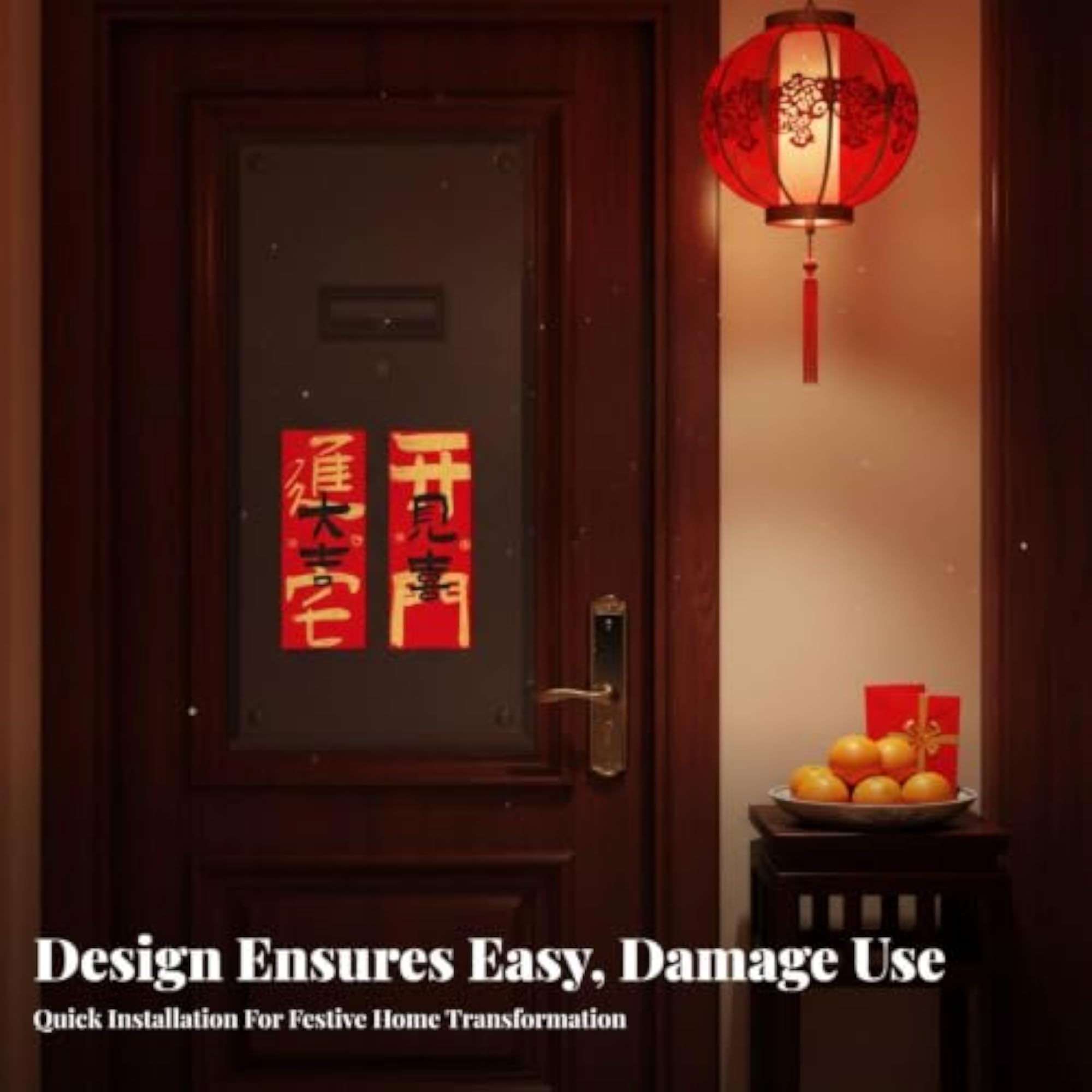 Spring Festival Couplets Door Sticker, New Year Decor