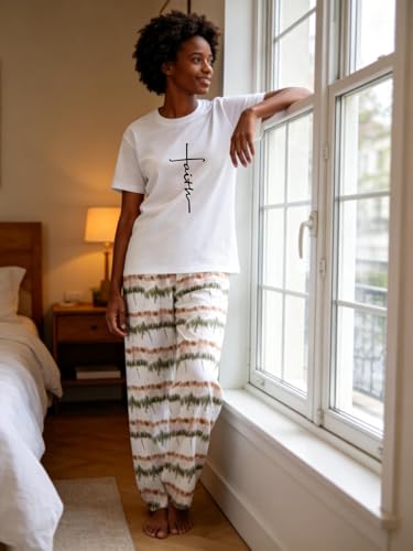 Image of Black History Pajamas, Graphic Matching Sets for Women, Magic Afro American Natural Hair Vintage Melanin T-Shirts and Pants