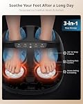 ibreo Foot Massager with 3 Level Heat, 3 Rolling Speeds & Air Pressure Intensities, Deep Kneading Shiatsu, Remote Control & Timer, Quiet Massage for Long Stand & Fitness Relax, Gift for Men, Women