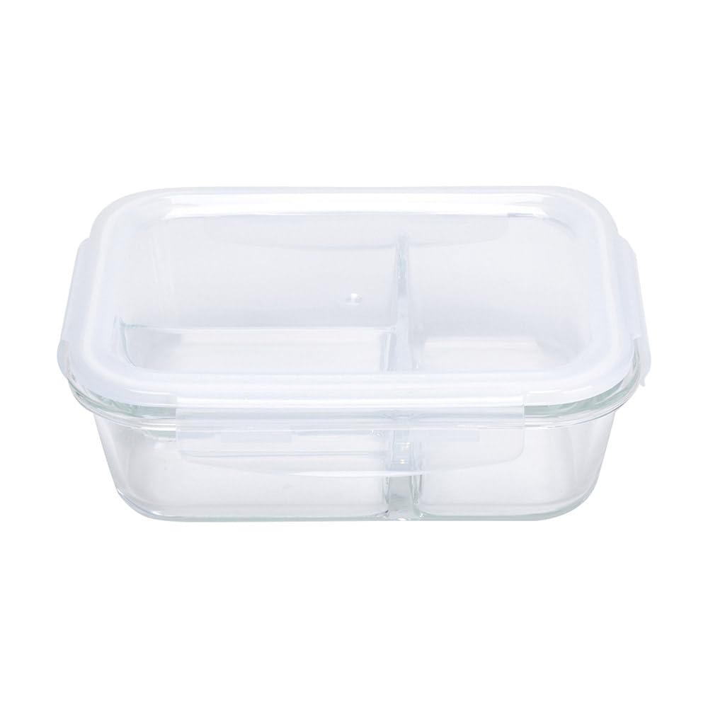 Garcia de Pou 6 Unidades - Recipientes Con Tapa 2 Compartimentos 1500 Ml 23,2X17,5X8 Cm Transparente Cristal