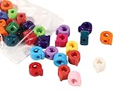 40 cuentas de letras acrílicas 3D de 22 mm x 18 mm Q sueltas para hacer joyas, pulseras, collares, llaveros, bolsas de teléfono, cadenas y llaveros (color mixto Q)