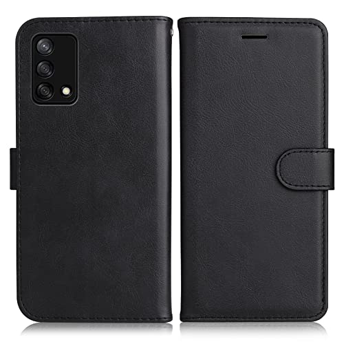 DENDICO Cover per Oppo A74 4G / Oppo F19 4G, Premium Portafoglio PU Custodia in PU Pelle, Flip Libro TPU Bumper Caso per Oppo A74 4G / Oppo F19 4G, Nero