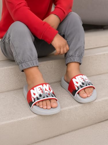 Image of URJO Kids's Sliders /Slippers Lightweight Super Flexible Arch Support Durable Anti Skid & Stylish Dailywear Sliders /Slippers for Boy's & Girl's