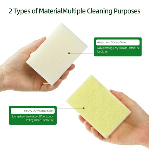 Image of Scrub Sponges Kitchen 5 Count，Ideal for Cleaning Kitchen, Dishes, Bathroom