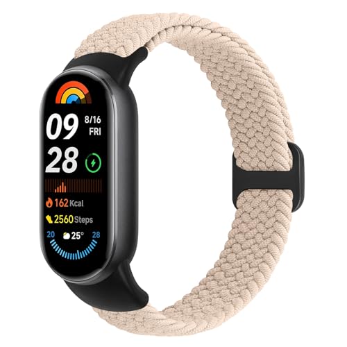 TumCez Intrecciato Cinturino Compatibile con Xiaomi Smart Band 10/Xiaomi Smart Band 9/Xiaomi Smart Band 8 Cinturino per Donna Uomo