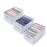 🩳【almacenamiento apilable y Diseño de múltiples compartimentos 】cada organizador de ropa de armario tiene 6 zonas separadas y puede apilar las cajas para ahorrar espacio. Estos separadores le permiten almacenar y recoger su ropa de manera ordenada sin ensuciar otras prendas. Las cajas de almacenamiento de cajones lo hacen todo mejor