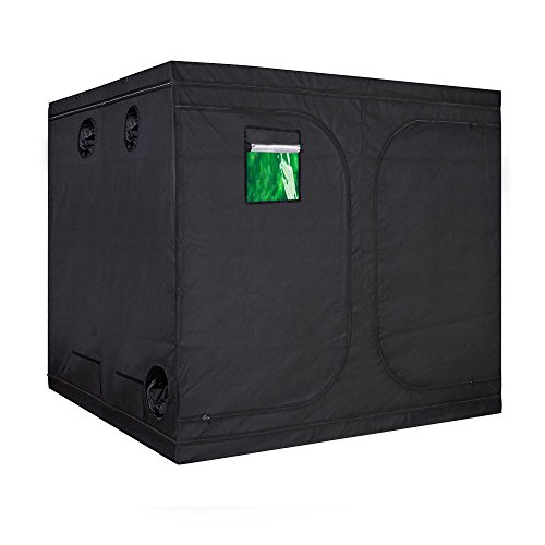 Topolite 96"X96"X80" Indoor Grow Tent Dark Room Greenhouse For Hydroponic Garden Farm Mylar (96"X96"X80" Metal Corner/Window) #TOP19