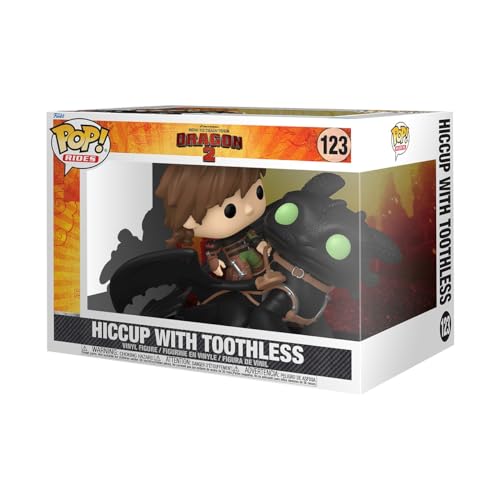 Funko Pop! Rides Deluxe: HTTYD – Hiccup with Toothless - How To Train Your Dragon - Figura de Vinilo Coleccionable - Idea de Regalo- Mercancia Oficial - Juguetes para Niños y Adultos - Movies Fans