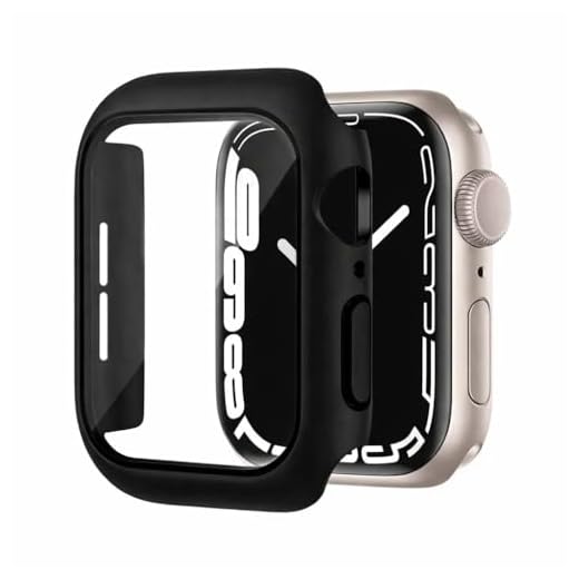 Tempered Glass Case for iWatch Ultra 3/2/Ultra 49mm, Hard PC Screen Protector Full Cover,Black