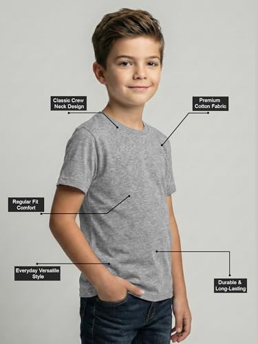 Image of XENOVAURBAN Kids Tshirt 2 Combo for Boys /Girls | Cotton Fabric | Graphic Printed Round Neck T-Shirt for Kids - KRN2-PRINTED-PAR
