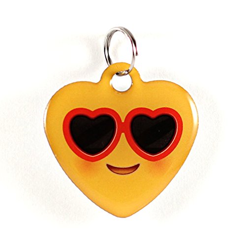 Dynotag® Web Enabled Super Pet Id Smart Tag With Dynoiq™ & Lifetime Recovery Service. Play Series: Deluxe Coated Steel - Heart (Heart Shades) #TOP8