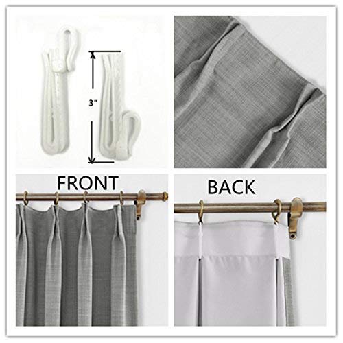 Twopages 72 W X 84 L Inch Pinch Pleat Darkening Drape Faux Linen Curtain With Blackout Lining Drapery Panel For Living Room Bedroom Meetingroom Club Theater Patio Door (1 Panel),Rock Grey #TOP3