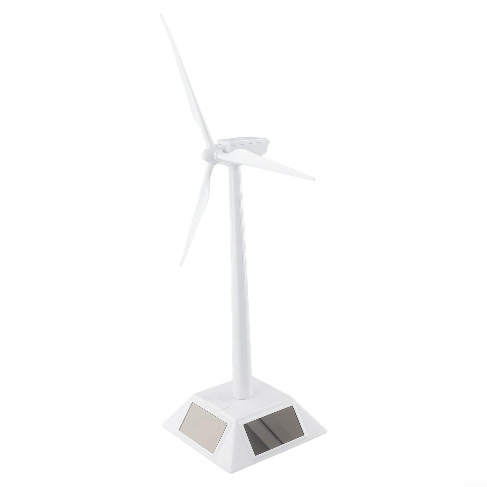 Solar Windmühlen-Modell Für Schreibtisch & Bildung – Deko-Windrad Mit Solarantrieb, Weiß