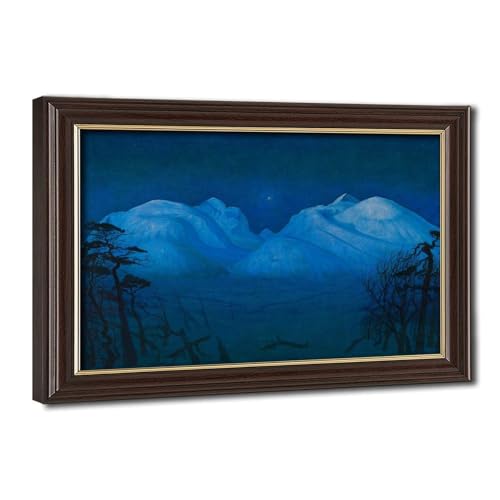 Impression sur toile Harald Sohlberg 1914 avec cadre de décoration murale premium