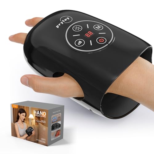pryfey Hand Massager, 9 Modes 9 Intensities Hand Massage, Cordless Hand Massager for Arthritis and...