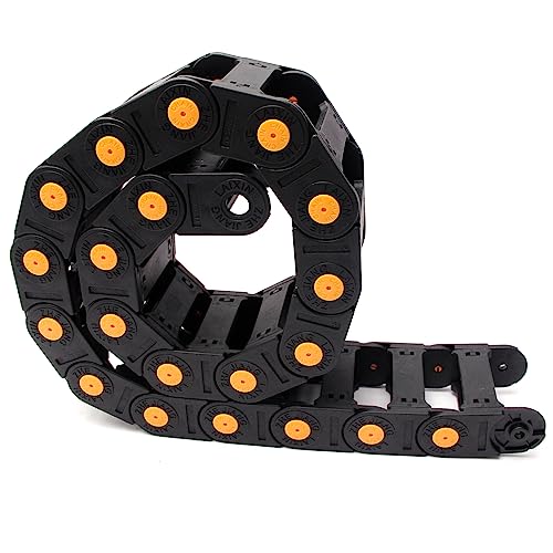 Fielect Corrente de arrasto tipo aberto com conectores de extremidade R55 25 x 62 mm 1 metro de plás