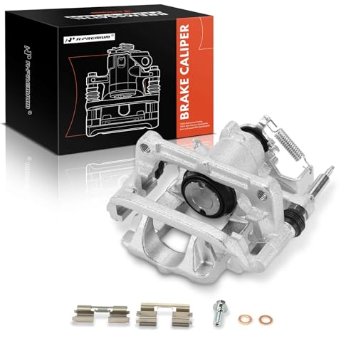 Image of A-Premium Rear Right Passenger Side Disc Brake Caliper with Bracket | Compatible with Buick Verano 2012-2017, Cascada 2016-2019, Corrosion-resistant, Direct-fit