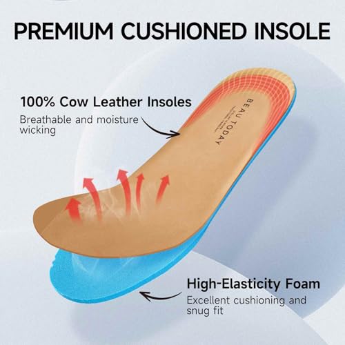 Image of BEAU TODAY Chunky Loafers for Women, Women's Leather Platform Loafers, Lug Sole Tassel Slip On Loafers Shoes Brogues Wingtip Casual Business Shoes Comfortable Dressy