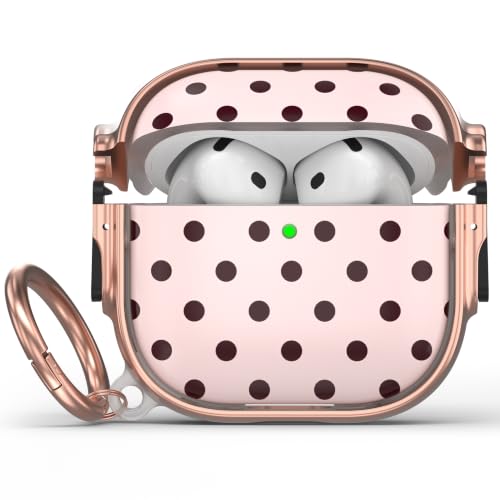 Image of for AirPods 4 Case with Safety Lock, Magsafe Compatible, Pink Polka Dots