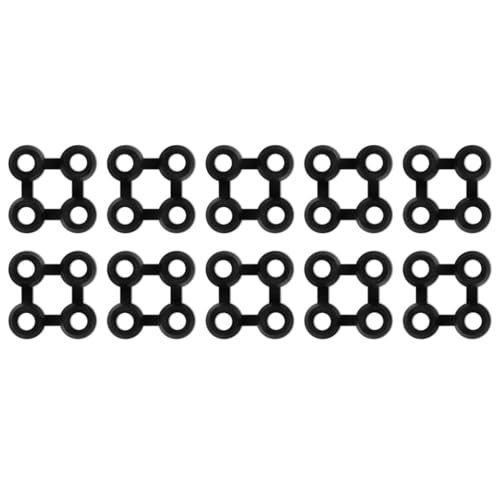 Cervaline Connecteurs de Tapis 10 pcs Caoutchouc Noir,Maison & Jardin,Décorations,Paillassons,0.31 kg-246612