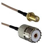 Industrial Plug Connectors, Industrial Connectors, To SMA Male Plug & Female Jack Straight Connector RF Jumper Pigtail Cable 6inch~20M Industrial Connectors(RG316 SO239 to SMA F,10inch (25CM))