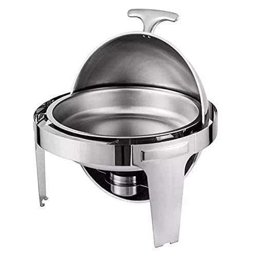 hyywmgx Roll Top Chafing Dish, Edelstahl Chafer und Buffetwärmer in voller Größe mit Essenswanne, Wasserwanne und… – Bild 3